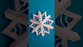 How to make easy Paper Snowflake /Snowflake Paper craft /Paper Snowflakes making #shorts #music #yt