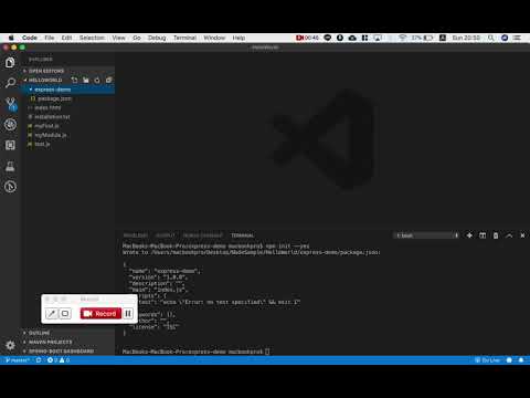 ติดตั้ง ExpressJS และ Nodemon