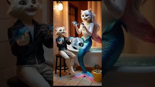 Mermaid cat #aivideoart #aiartwork #aianimation #catstory #catlovers #AI #aiart