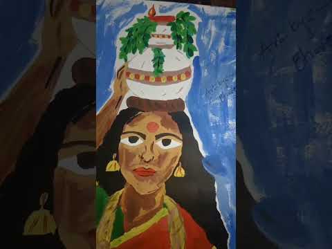 Happy Bonalu | Bonalu art | Happy bonalu 2024 | Bonalu drawing | Telangana Bonalu | 2024