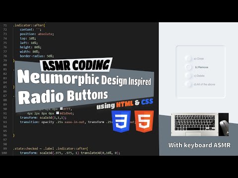 ASMR Programming | Neumorphic Design Inspired Radio Buttons - No Talking