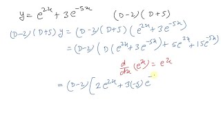 Verify that the given differential operator annihilates the indicated functions. (D - 2)(D - 5); y …