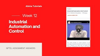 Industrial Automation and Control Nptel Week 12 Answers
