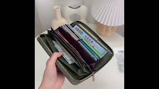 (新上市）軍綠十字紋零錢自動歸位皮夾￼#wallet #皮夾 #長夾 #短夾 #防盜刷皮夾 #皮夾推薦
