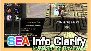 [SEA] Lively Spring Box info Clarify / Can server ? BMB Drop or not ? Nest More Drops !!/ DragonNest