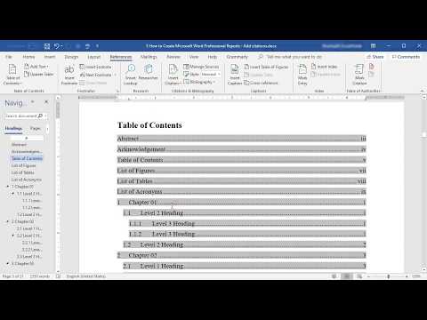 How to Create a Table of Contents in Microsoft Word