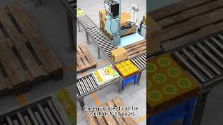 Roller conveyor and swing wheel sorter#conveyor #swing #sorter #warehouse #transportation #machine