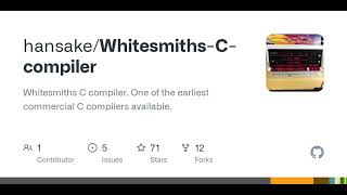 GitHub - hansake/Whitesmiths-C-compiler: Whitesmiths C compiler. One of the earliest commercial C...