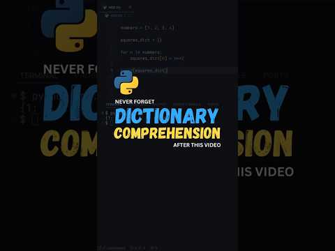Dictionary Comprehension in Python: Simple Trick #python #coding #programming