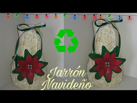 Jarrón♻️ Manualidad Navideña