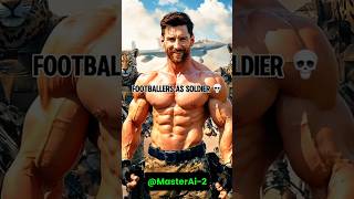Footballer as a soldier 😱 #shorts #footballer #cr7 #messi #soldier #ytshorts #masterai-2