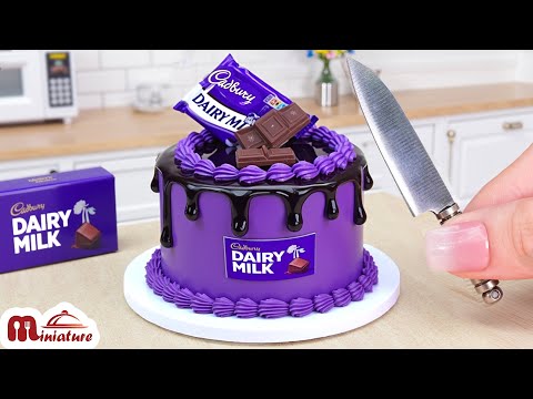 Miniature Cadbury Dairy Milk Chocolate Cake Delight | ASMR Mini Baking & Decorating