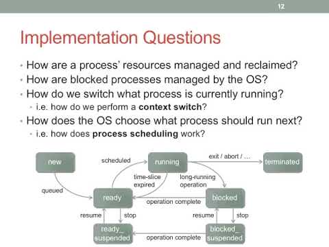 Lecture 07 The Process Abstraction Wi2016
