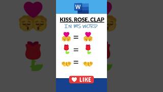 Quick Word Tips-Kiss, Rose, Clap #youtubeshorts #wordtips #drawrose