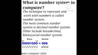what is number system in computer |by learn computer skills