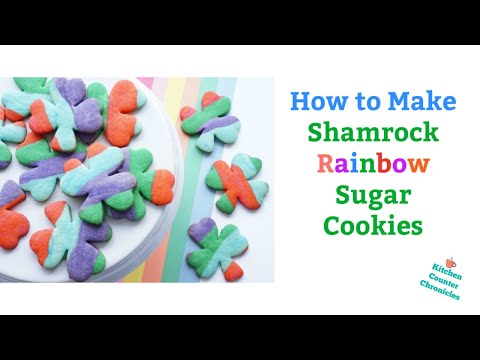 How to Make Super Cute Shamrock Rainbow Sugar Cookie
