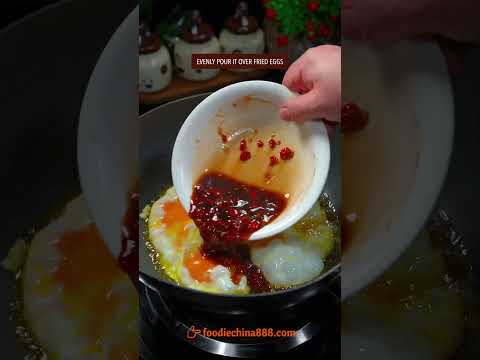 EASY CHINESE FRIED EGGS RECIPE #recipe #cooking #chinesefood #egg #friedegg