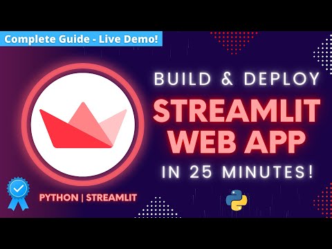 How to Build Streamlit App & Deploy 🚀 (Python Project) - Tutorial for Beginner