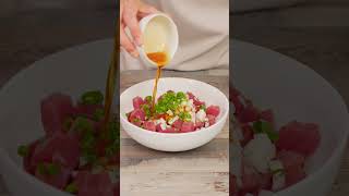 Quick spicy poke bowl recipe! #pokebowl #ahituna #hawaii