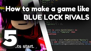 How to make Blue Lock in Roblox Studio | 5