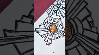 How to draw zentangle pattern Arukas #howto #drawing #shorts  #tutorial #zendoodle #art #stepbystep