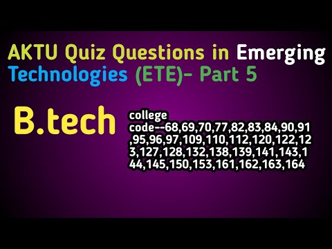 AKTU Quiz Questions in Emerging Technologies (ETE)- Part 5