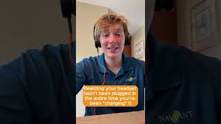 Struggles of a Remote Worker 🎧🪫 #naviant #remotework #wirelessheadphones