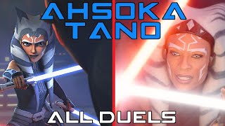 Ahsoka Tano: All Lightsaber Duels (TCW, FOD, TOTJ, REBELS, MANDO, AHSOKA)
