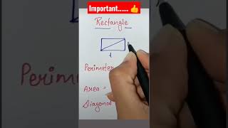Maths Rectangle Formula #shorts