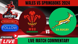 WALES VS SPRINGBOKS 2024 AUTUMN SERIES LIVE MATCH COMMENTARY