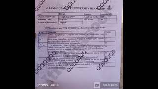 #aiou #exam #pastpaper #2023 #9077 #morphology #bsenglish