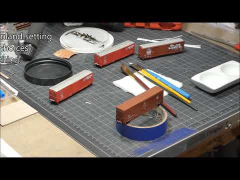 N Scale Boxcar Weathering Time Lapse Instructional Vid