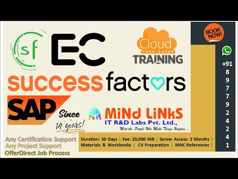 SAP Success Factors Cloud HCM EC TaskBased Live Training By MiNdLiNkS  +918977924241