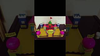 3D Shapes house model #ytshorts #shortvideo #schoolproject #diy #maths #creative #school #home #art