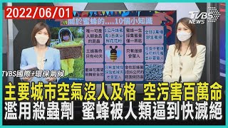 【TVBS國際+環保氣候】主要城市空氣沒人及格 空污害百萬命 濫用殺蟲劑 蜜蜂被人類逼到快滅絕｜TVBS新聞 2022.06.01