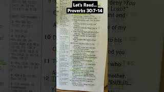 Let's Read... Proverbs 30:7-14 #shorts #letsread #biblepassage #nasb