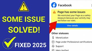 Facebook Profile Some issues problem solved 2025/Profile has Some issues / page some has issue on fb