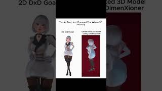 2D to 3D using AI model DimenXioner #3d #3dprinting #3dmodeling
