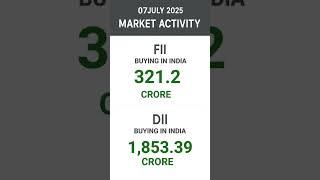 Daily Market Activity 07 July 2025 #fiis#diis#nse#bse#stockmarketnews#indianstockmarket#investing