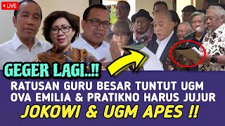 RATUSAN GURU BESAR TUNTUT UGM !! OVA EMILIA & PRATIKNO HARUS JUJUR UNTUK KEASLIAN IJAZAH JOKOWI