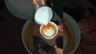 latteart 🌿 Hot chocolate #coffeedecoration #coffeeart #hotcoffee #latte