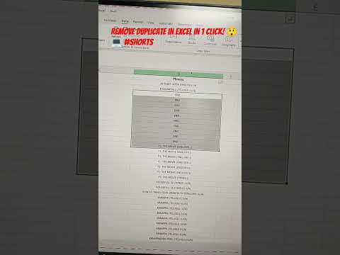 Remove Duplicate in Excel in 1 Click! 😲💻 #shorts #shortsfeed