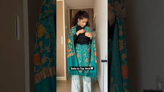 Stole to Top Hack🖤 #hacks #fashion #fashionhacks #stylinghacks #style #youtubeshorts #tutorial