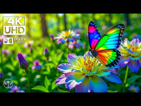 Butterfly Dreams 4K 🦋🌱  Soothing Piano & Insects’ Symphony in a Lush Garden