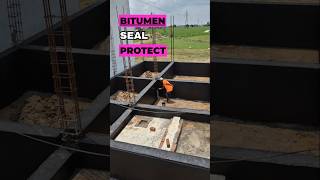 *🛠️ Basement Bitumen Coating – Ultimate Protection! 🚧* #construction #strongfoundation #home