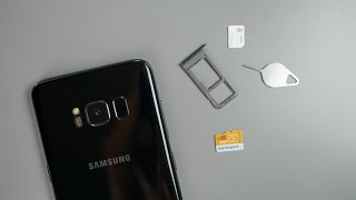 Inserting SIM and SD Card in Galaxy S8 / S8+