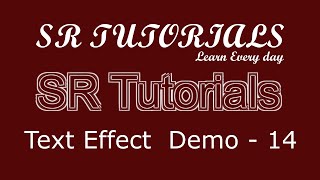 Text Shadow Effect | Demo - 14 | Css | SR Tutorials