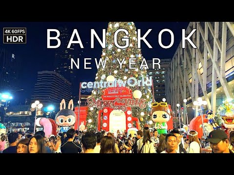 🇹🇭 Happy New Year 2025 in Bangkok! Siam Paragon & Central World Countdown Celebration!
