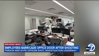 NYC office workers barricade door with furniture as gunman enters building