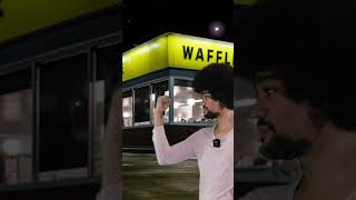 You can catch this fade any time, any place. Just saiyan.  #lochbrown #wafflehouse #dbz #cabba